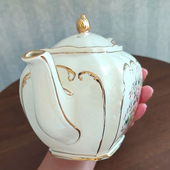 Rare Vintage Sadler England Floral Cube Teapot - Picture 6 of 9